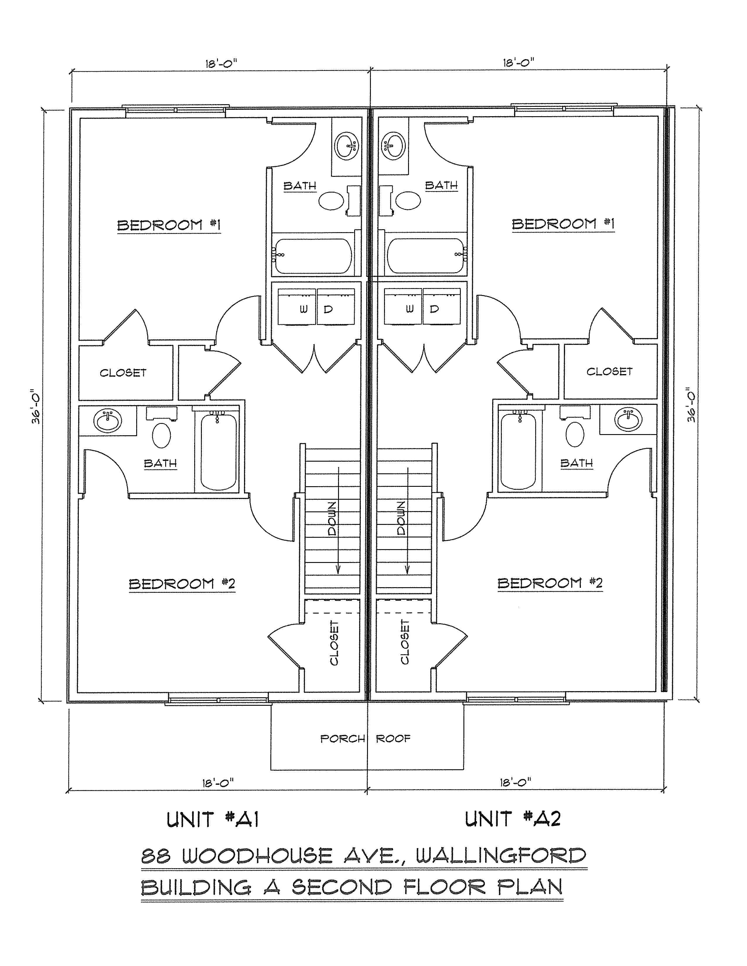 88 Woodhouse 2nd Floor Elevation | Sunwood Development | Sunwood CT